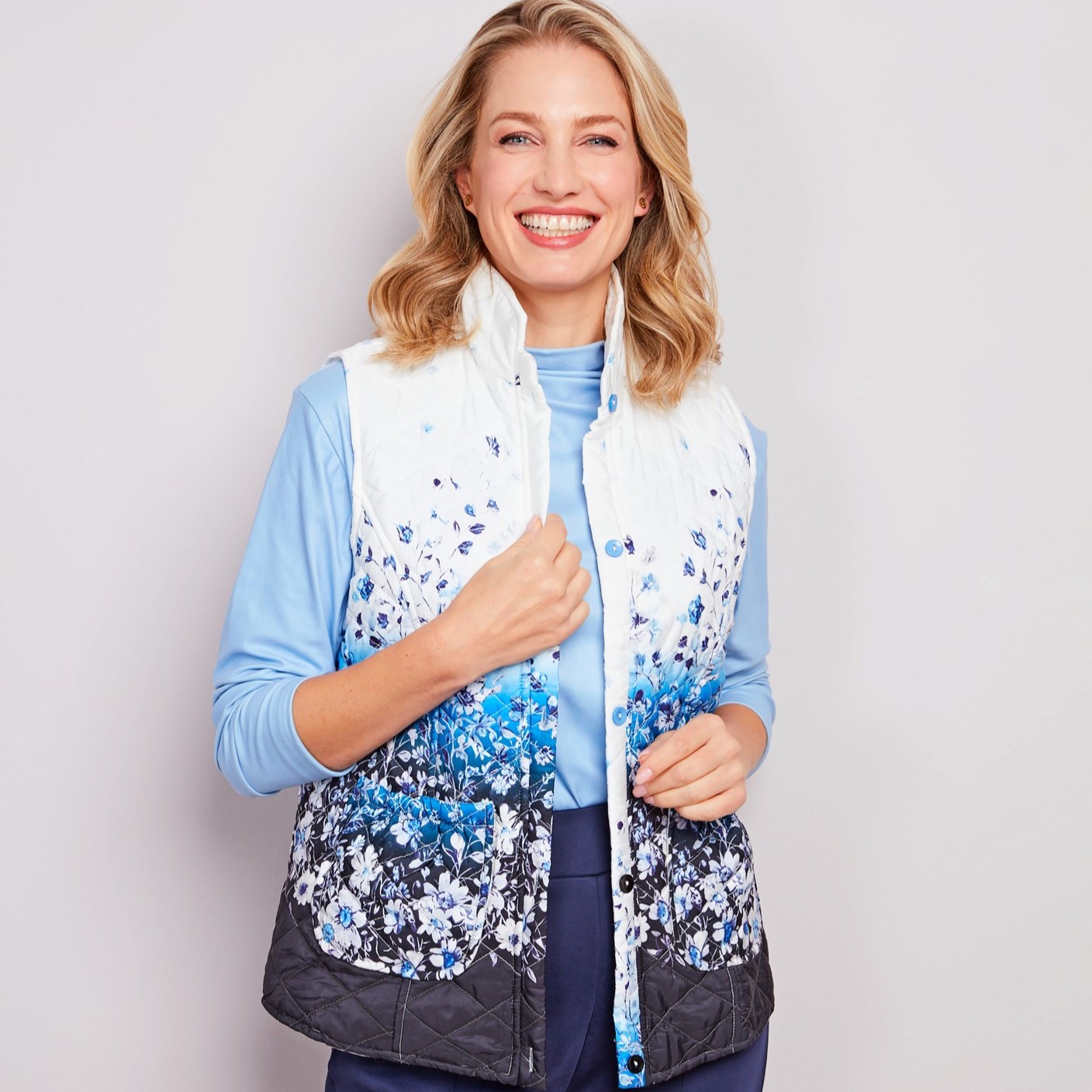 Gilet matelassé "fleurs" Amélie di Santi